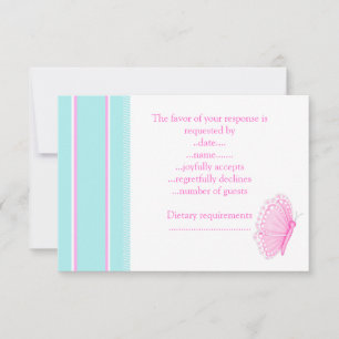 BUTTERFLY FLUTTER RSVP CARD