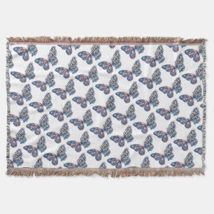 Butterfly for the USA 250th anniversary Throw Blanket