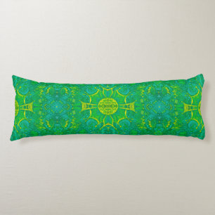 Butterfly Forest Bohemian Arabesque Pattern Green Body Pillow