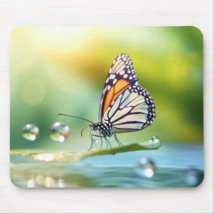 Butterfly Forest Nature Serene Tranquil Mouse Pad