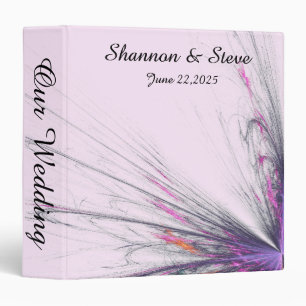 Butterfly Fractal Purple Personal Wedding Binder