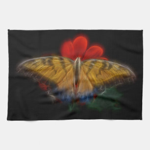 Butterfly Fractal Tiger Swallowtail Kitchen Towel