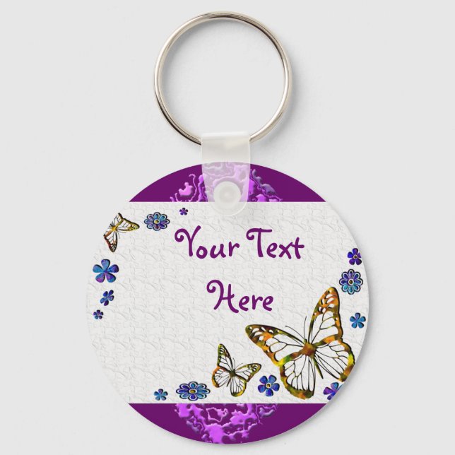 Butterfly Frost Keychain (Front)