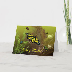 Butterfly Garden 2, Happy Birthday! Card