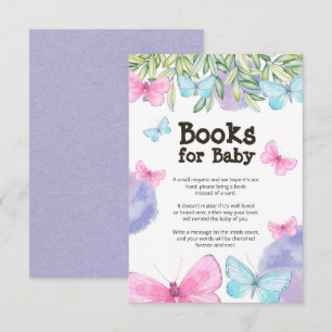 Butterfly Garden Baby Book Request Enclosure Card