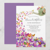 Butterfly Garden Birthday Party Invitation