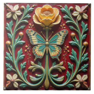Butterfly Garden Ceramic Tile