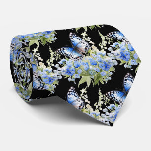Butterfly Garden Elegant Pattern Neck Tie