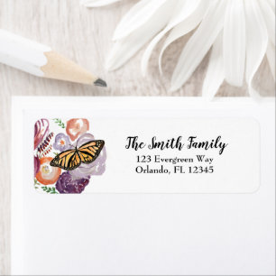 Butterfly Garden Flower Painting