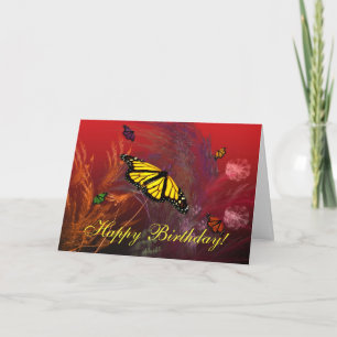 Butterfly Garden - Happy Birthday! Card