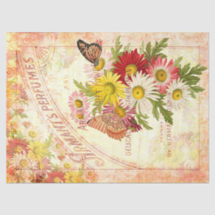 Butterfly Garden of Daisies Decoupage Tissue Pape Paper