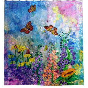 Butterfly Garden Shower Curtain