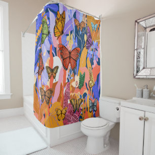Butterfly Garden Shower Curtain