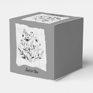 Butterfly Garden Sketches Favor Box