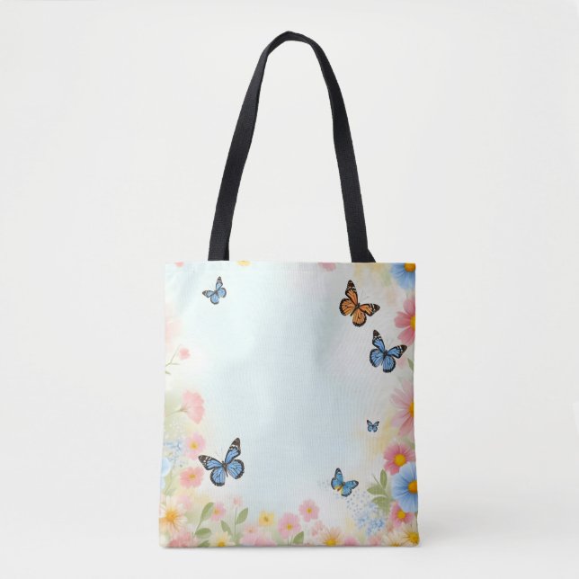 Butterfly Garden Tote Bag (Front)