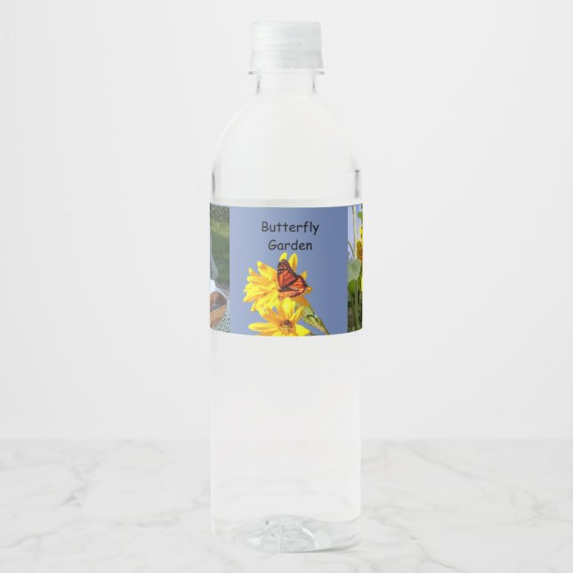 Butterfly Garden Water Bottle Label (Front)