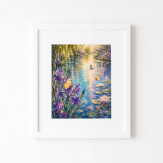 Butterfly Garden Watercolor Art Print