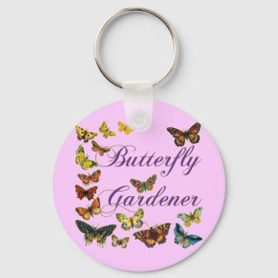 Butterfly Gardener Saying Keychain