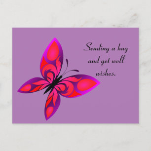 Butterfly Get Well Postcard