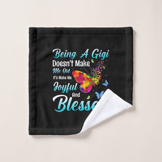 Butterfly Gift | Being A GiGi Wash Cloth (Wash Cloth)