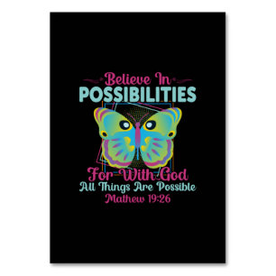 Butterfly Gift   Believe In Possibilities Table Number