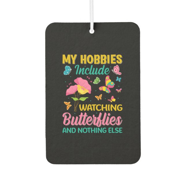 Butterfly Gift | Include Watching Butterflies Air Freshener (Front)