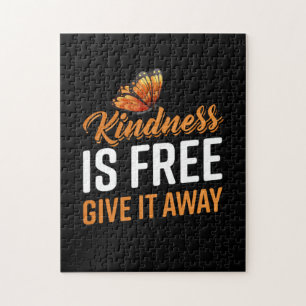 Butterfly Gift Kindness Is Free Give It Away Jigsaw Puzzle