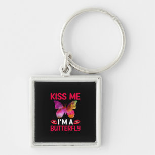 Butterfly Gift   Kiss Me I Am A Butterfly Keychain