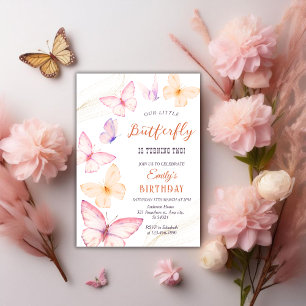 Butterfly girl Birthday  Invitation