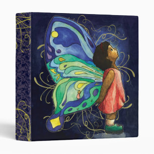 Butterfly Girl Calligraphy Binder