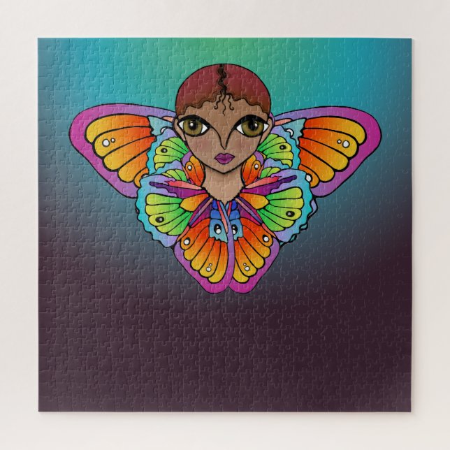 butterfly girl  jigsaw puzzle (Vertical)