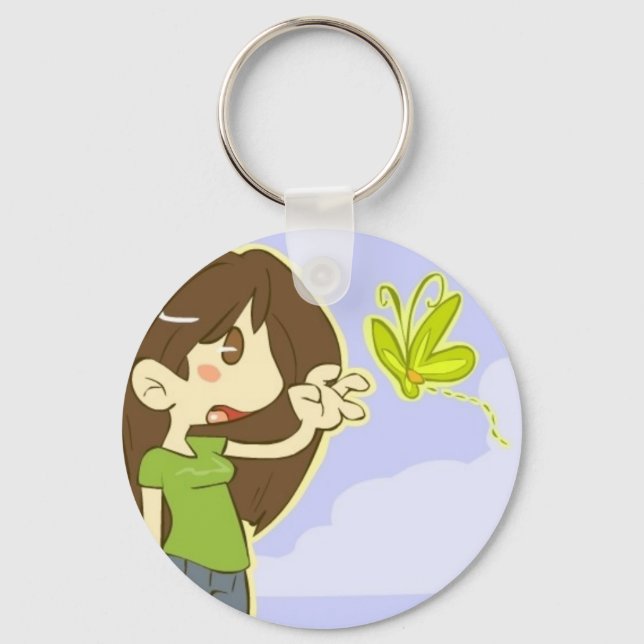 Butterfly Girl Keychain (Front)