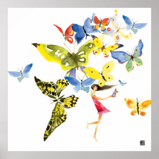 Butterfly Girl Poster