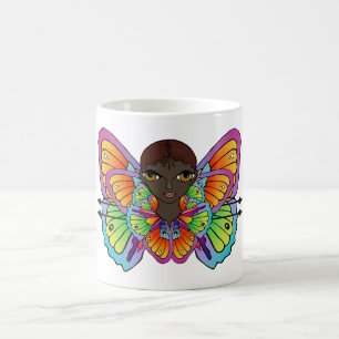 butterfly girl Women's Tank Top Coffee Mug