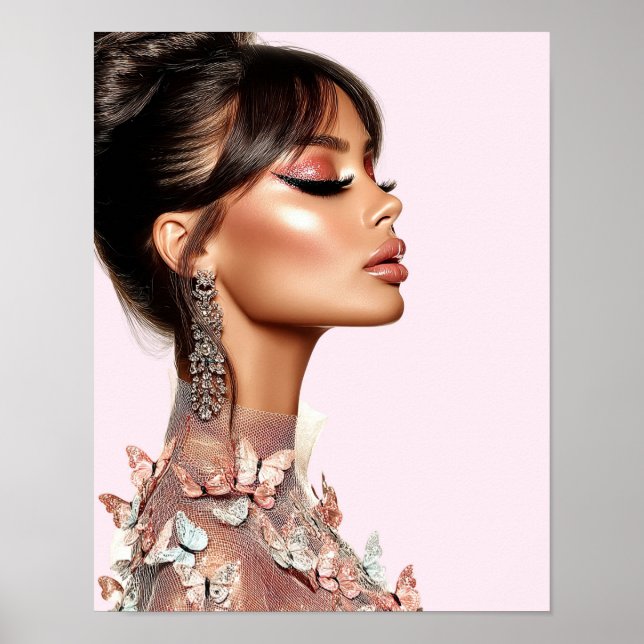 Butterfly Glam Editorial Poster Paper (Semi-Gloss) (Front)