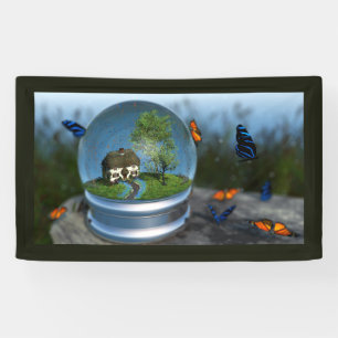 Butterfly Globe Banner