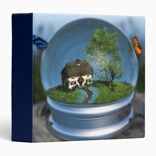 Butterfly Globe Binder (Front/Spine)
