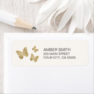 Butterfly Gold Foil Look Nature