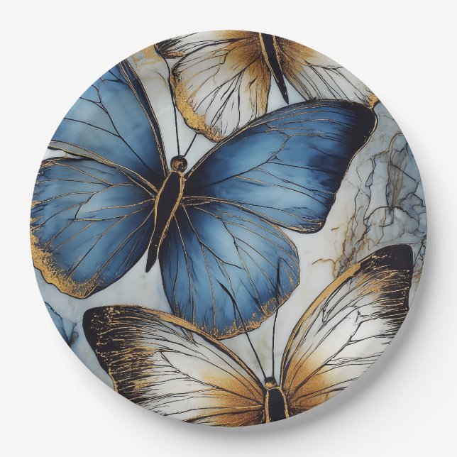 Butterfly grace paper plate (Front)