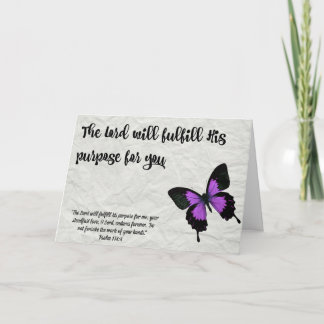 Butterfly Graduation Card-The Lord's Purpose Card