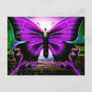 Butterfly Graffitis Postcard
