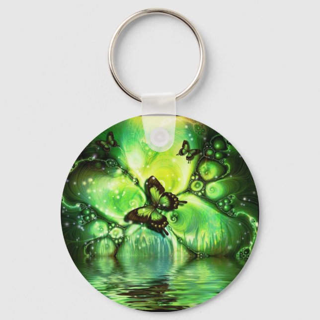 BUTTERFLY GREEN MEDOW KEYCHAIN (Front)