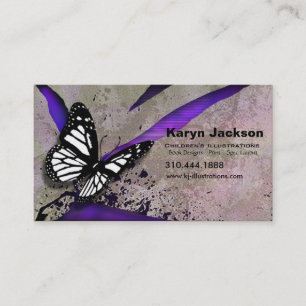 Butterfly Grunge custom designer business card