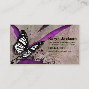 Butterfly Grunge custom designer business card