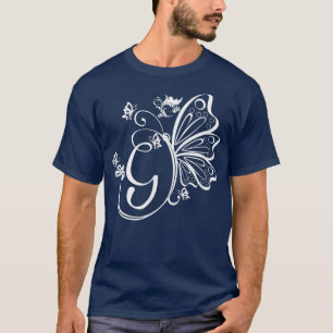 Butterfly Grunge Fairycore Aesthetic Letter G Mono T-Shirt