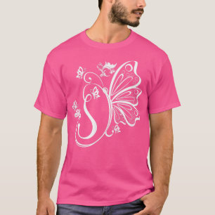 Butterfly Grunge Fairycore Aesthetic Letter S Mono T-Shirt