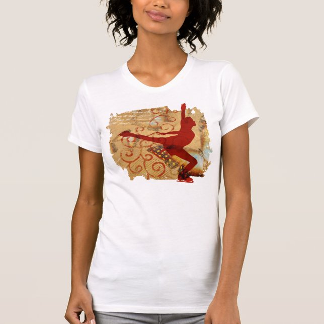 butterfly_grunge Ice Skating Tee (Front)