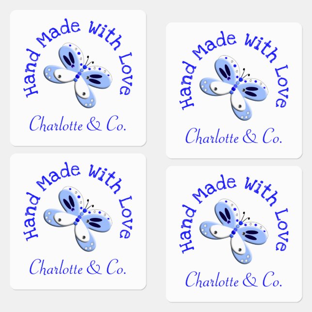Butterfly Handmade With Love Product Personalized  (Group)