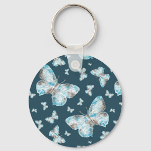 Butterfly Handprint Art Keychain