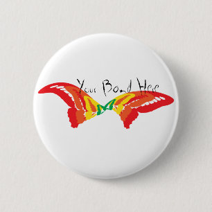 Butterfly Handwriting 2 Inch Round Button